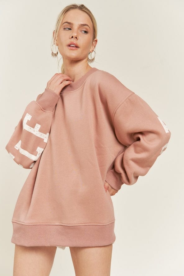 Jade by Jane Jade by Jane Be Yourself Sweatshirt in Camel - Little Miss Muffin Children & Home