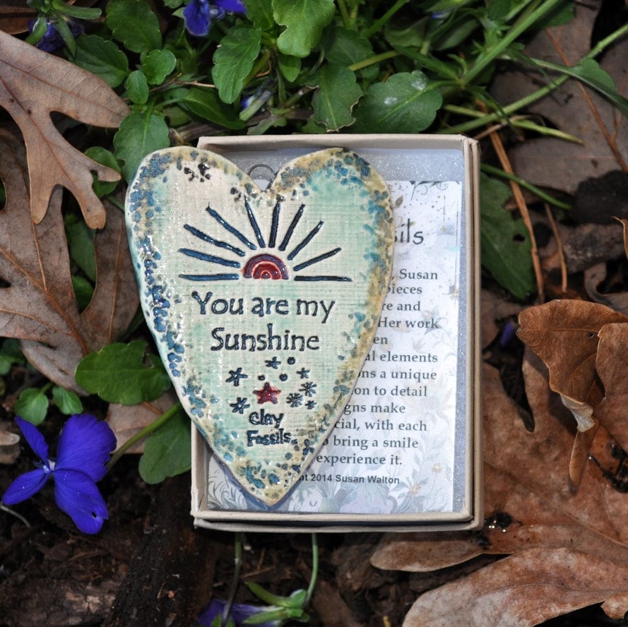 Clay Fossils Clay Fossils Sunshine Handmade Pottery Heart Memento - Little Miss Muffin Children & Home