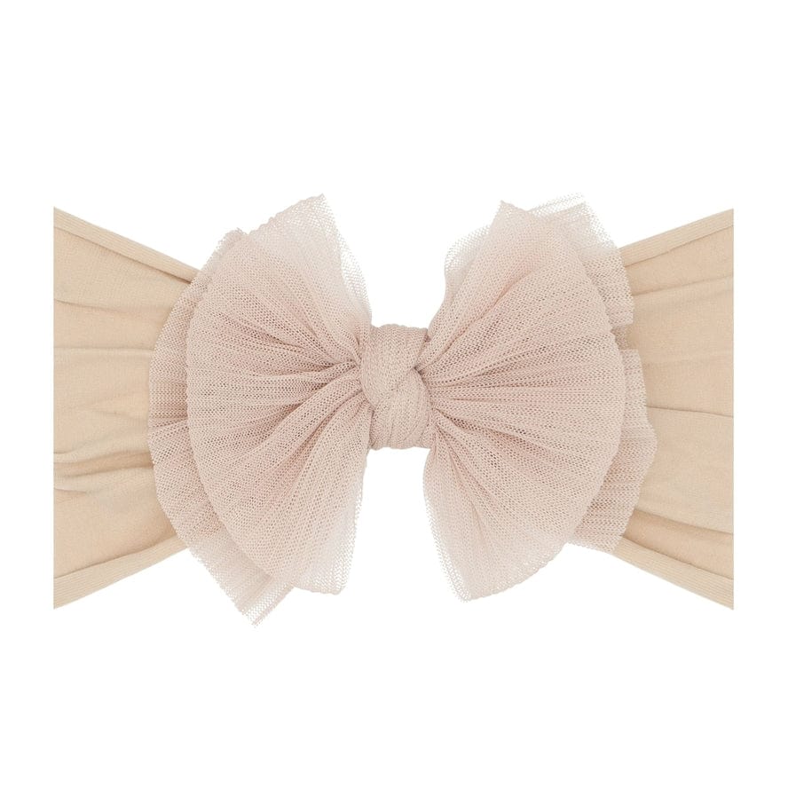 Baby Bling Bows Baby Bling® Tulle FAB® Soft Nylon Headband with Tulle Bow, Pleated Blush - Little Miss Muffin Children & Home