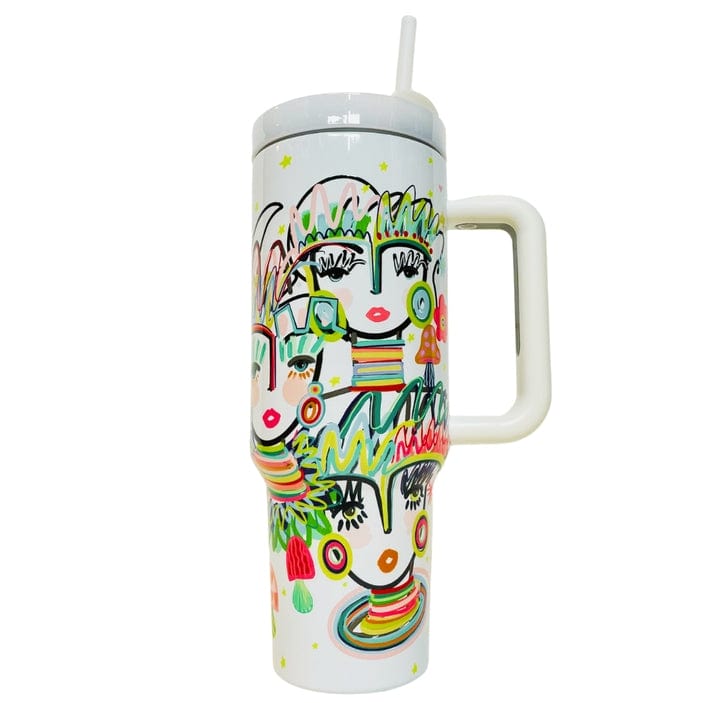 Shroomie Chicas 40 oz insulated tumbler by Windy O'Connor Art