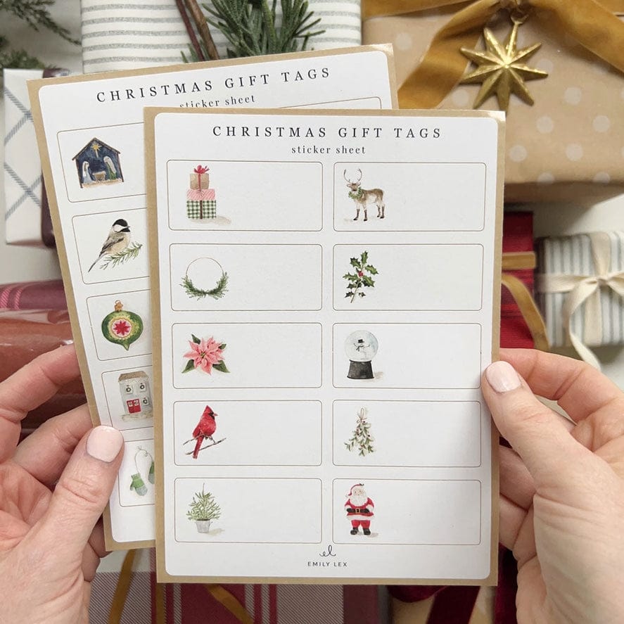 Emily Lex Studio Emily Lex Studio Christmas Gift Tag Sticker Sheets - Little Miss Muffin Children & Home