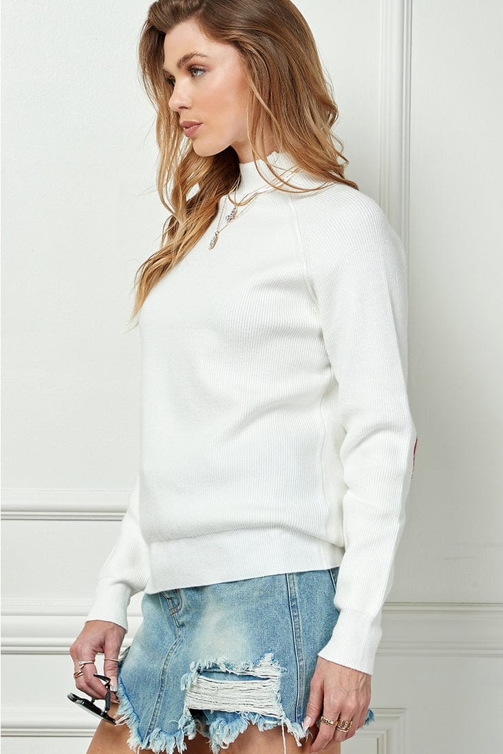 Cezele Cezele Heart Elbow Patch Knit Sweater - Little Miss Muffin Children & Home