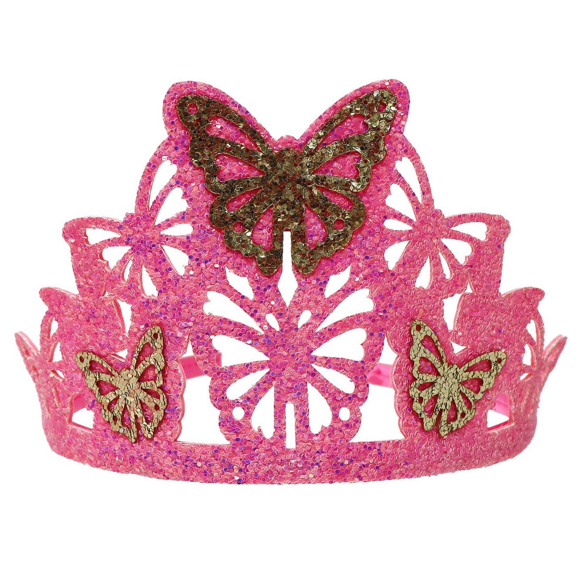 Pink Poppy Pink Poppy Vibrant Vacation Butterfly Soft Glitter Crown - Little Miss Muffin Children & Home