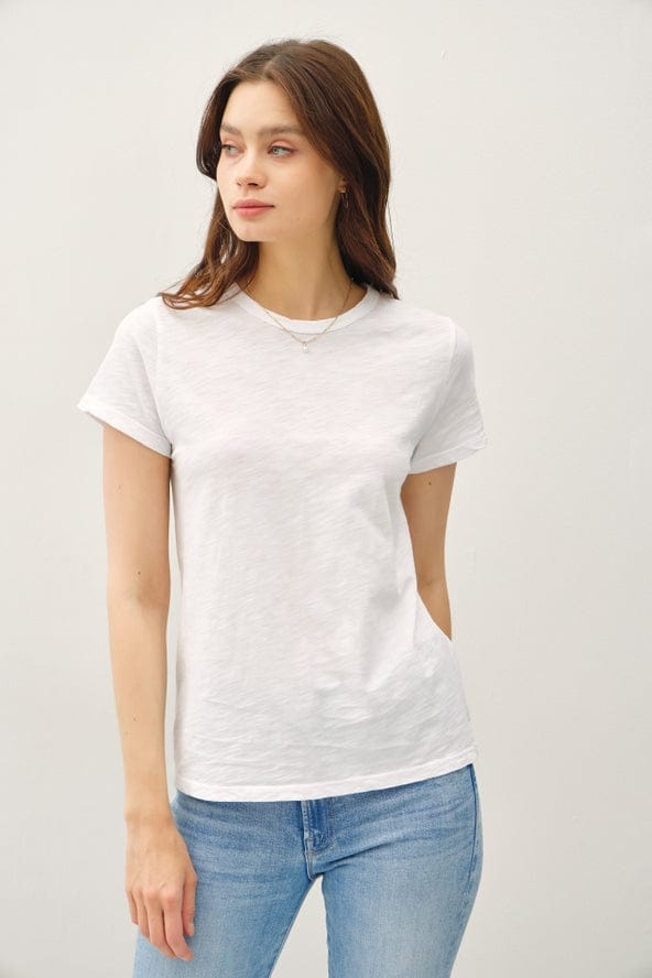 Be Cool Be Cool Garment Dyed Slub Tee in White - Little Miss Muffin Children & Home
