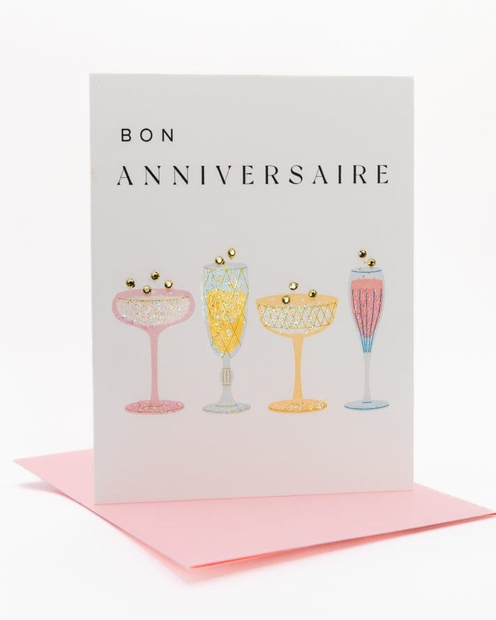 Lavender Vines 'Bon Anniversaire' Cheers Birthday Greeting Card - Little Miss Muffin Children & Home