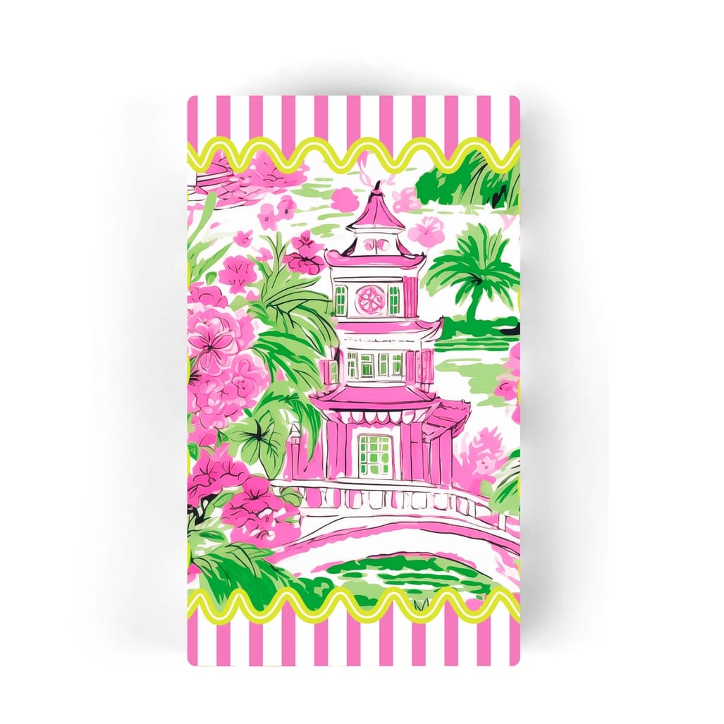 Fabuplates Chinoiserie Pink Stripes 24ct Guest Napkins - Little Miss Muffin Children & Home
