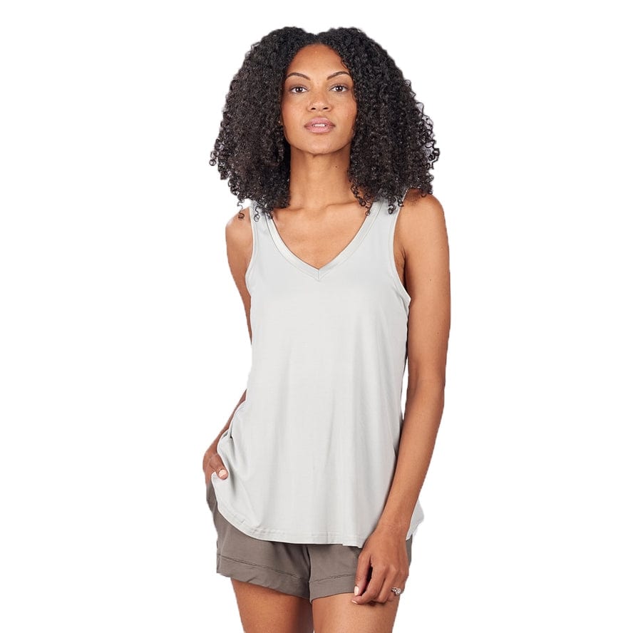 Faceplant Dreams Faceplant Bamboo® Double-V Pajama Tank in Fog - Little Miss Muffin Children & Home