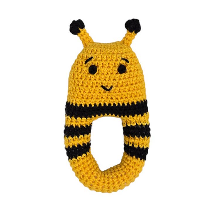 Melange Crochet Bumblebee Rattle - Little Miss Muffin Children & Home