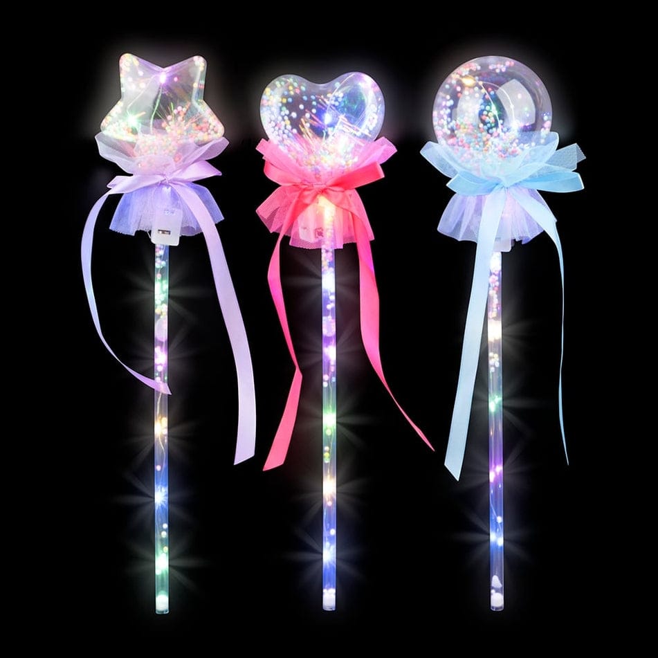 La Luna Bella Toys 16" Light-Up Beaded Wand Light-Up Toy, 3 Available Colors - Little Miss Muffin Children & Home