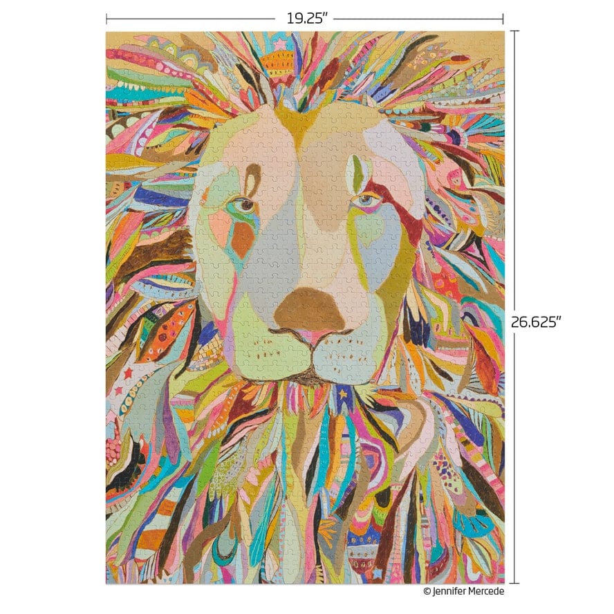 WerkShoppe WerkShoppe Majestic Lion 1000 Piece Jigsaw Puzzle - Little Miss Muffin Children & Home