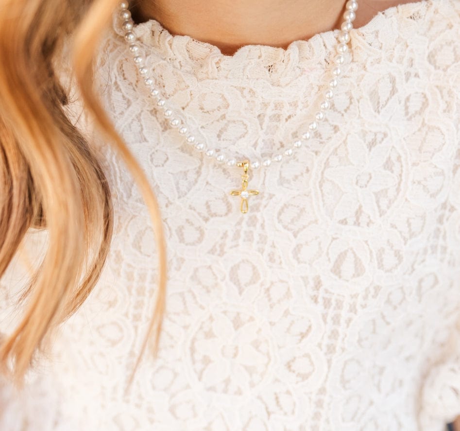 Cherished Moments Cherished Moments First Communion Cross Necklace - Little Miss Muffin Children & Home