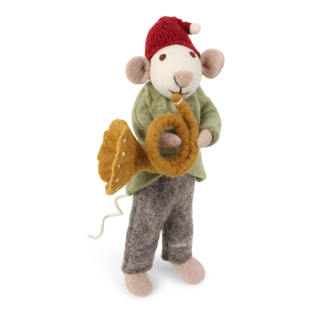 felt mouse with trumpet