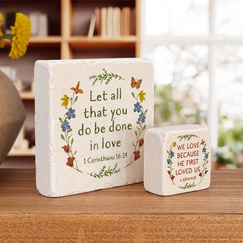 1 Corinthians 16:14 Large Stone Block