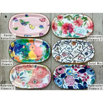 Ten Twenty Six Designs Coral Mix Large Ceramic Jewelry Tray - Little Miss Muffin Children & Home