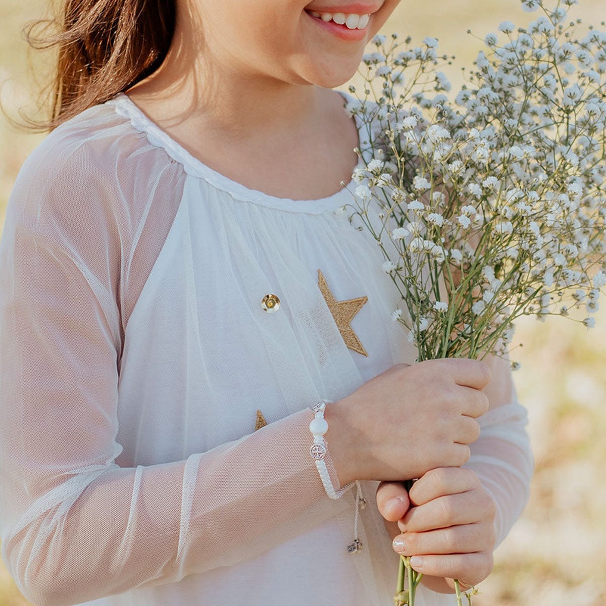 My Saint My Hero First Holy Communion Blessing Bracelet - Pearl - Little Miss Muffin Children & Home