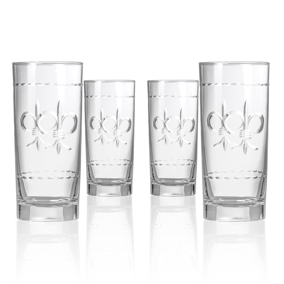 Rolf Glass Rolf Glass Fleur De Lis 15oz Cooler Highball Cocktail Glass - Little Miss Muffin Children & Home