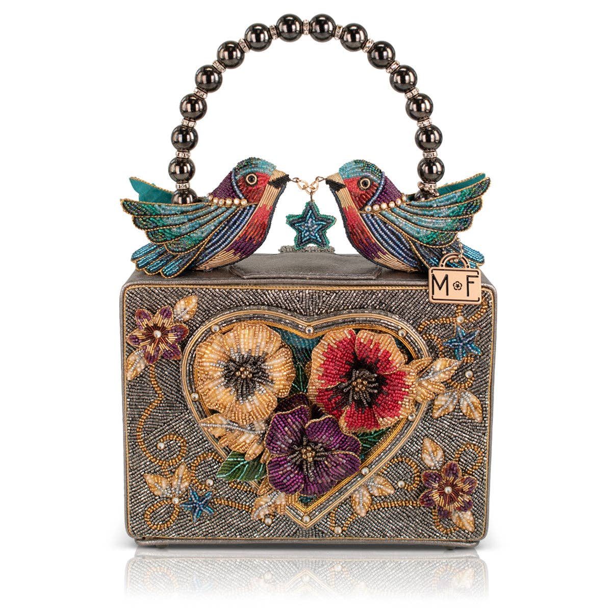 Mary Frances Fluttering Heart Top Handle Handbag
