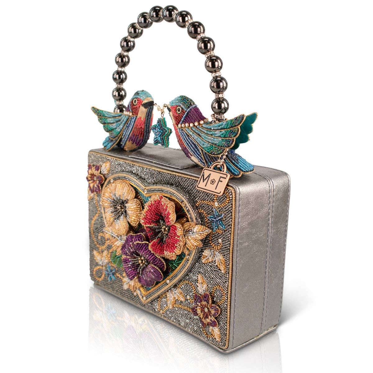 Mary Frances Fluttering Heart Top Handle Handbag