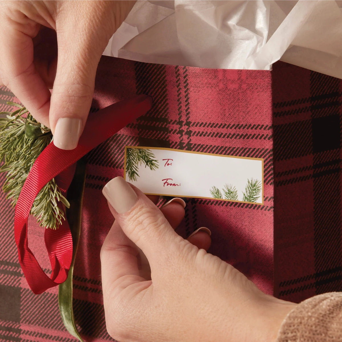 Thymes Frasier Fir Fragranced Adhesive Gift Tags - Little Miss Muffin