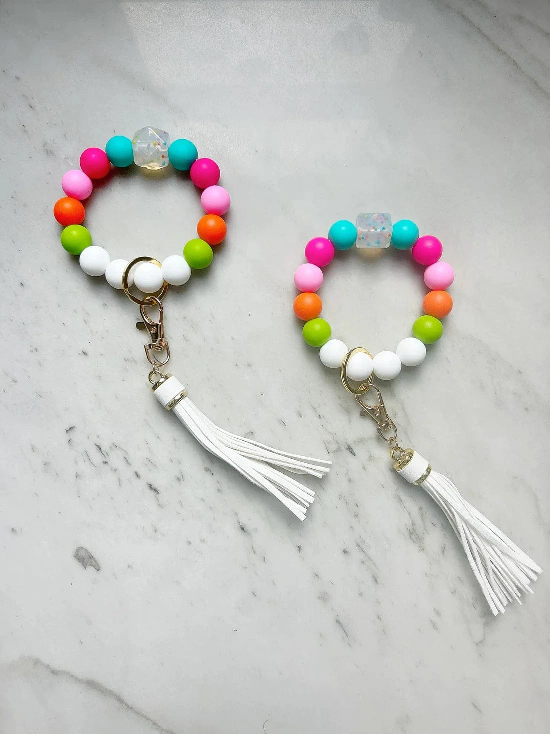 Lanyard Lovebirds O Wristband Keychain White Tassel - Little Miss Muffin Children & Home