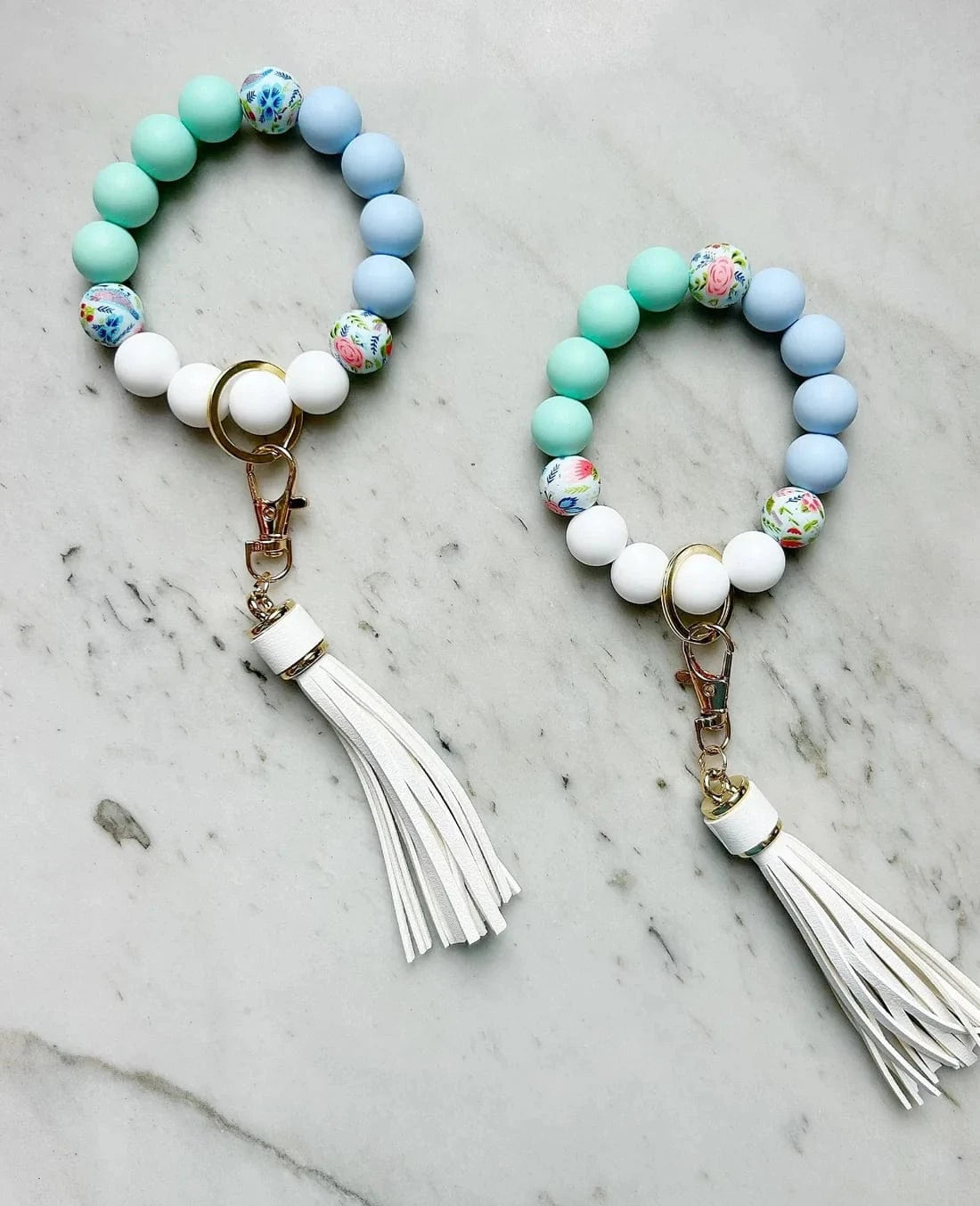 Lanyard Lovebirds O Wristband Keychain White Tassel - Little Miss Muffin Children & Home