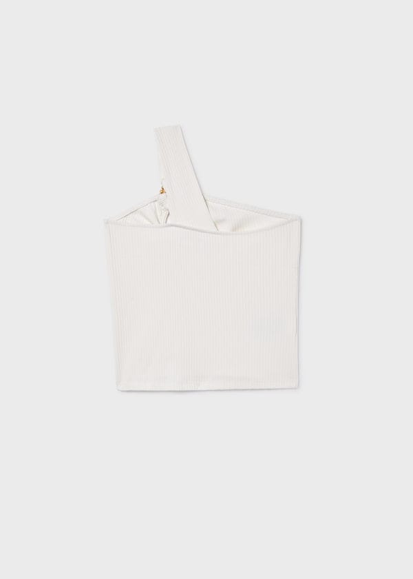 One-Shoulder Strap Tank in Natural