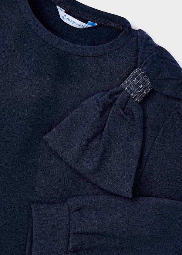 Mayoral Usa Inc Bow Sweatshirt in Navy - Little Miss Muffin Children & Home