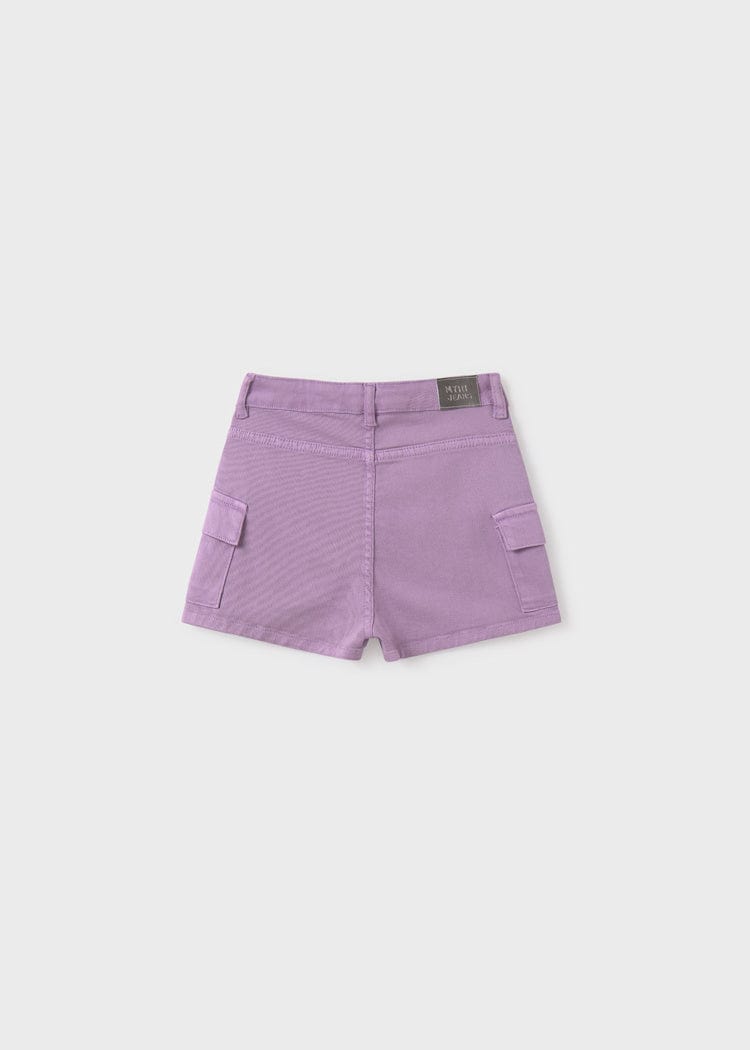 Mayoral Usa Inc Mayoral Twill Cargo Shorts in Lilac - Little Miss Muffin Children & Home