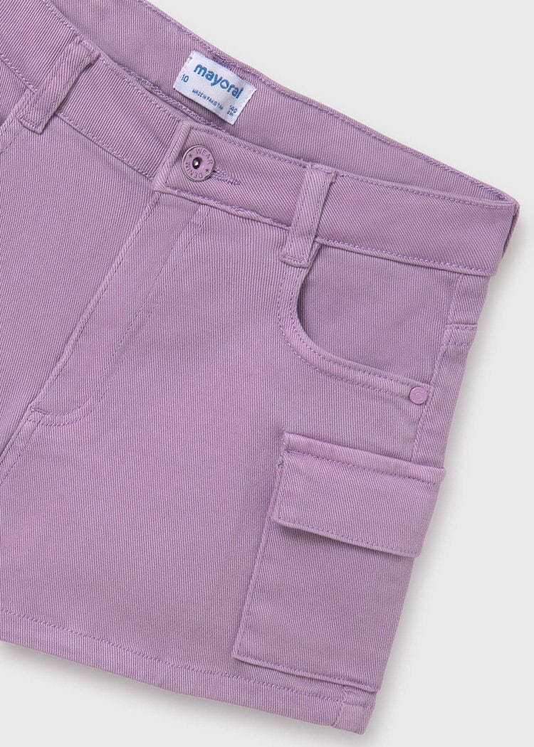 Mayoral Usa Inc Mayoral Twill Cargo Shorts in Lilac - Little Miss Muffin Children & Home