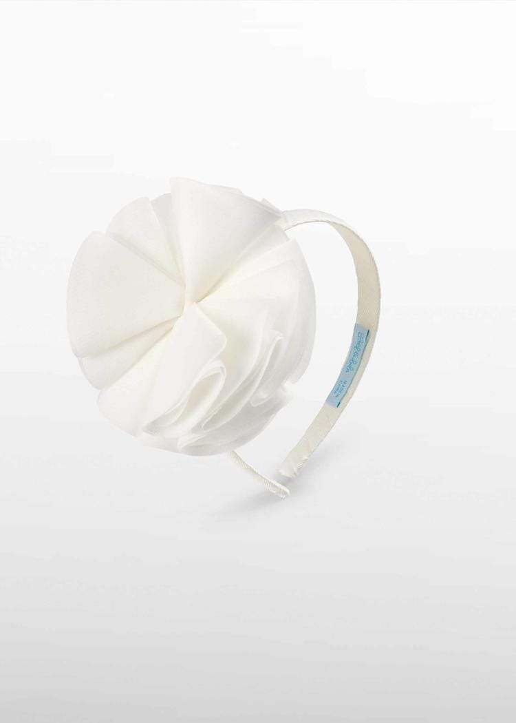 Chiffon Flower Headband in Cream