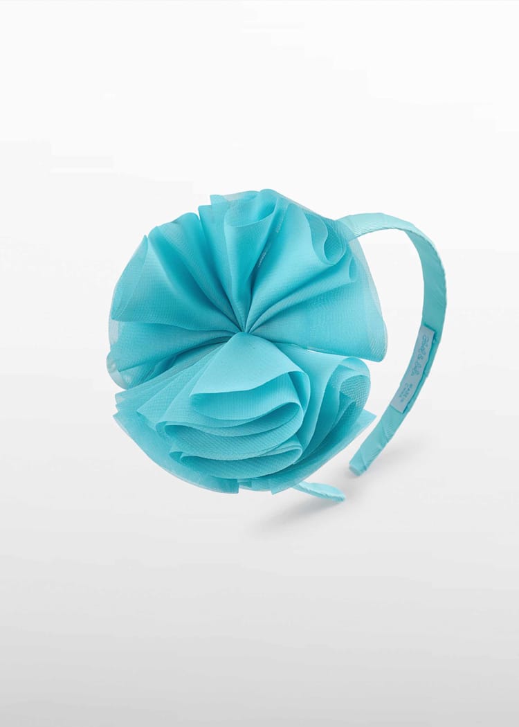 Abel & Lula Chiffon Flower Headband in Aqua - Little Miss Muffin Children & Home