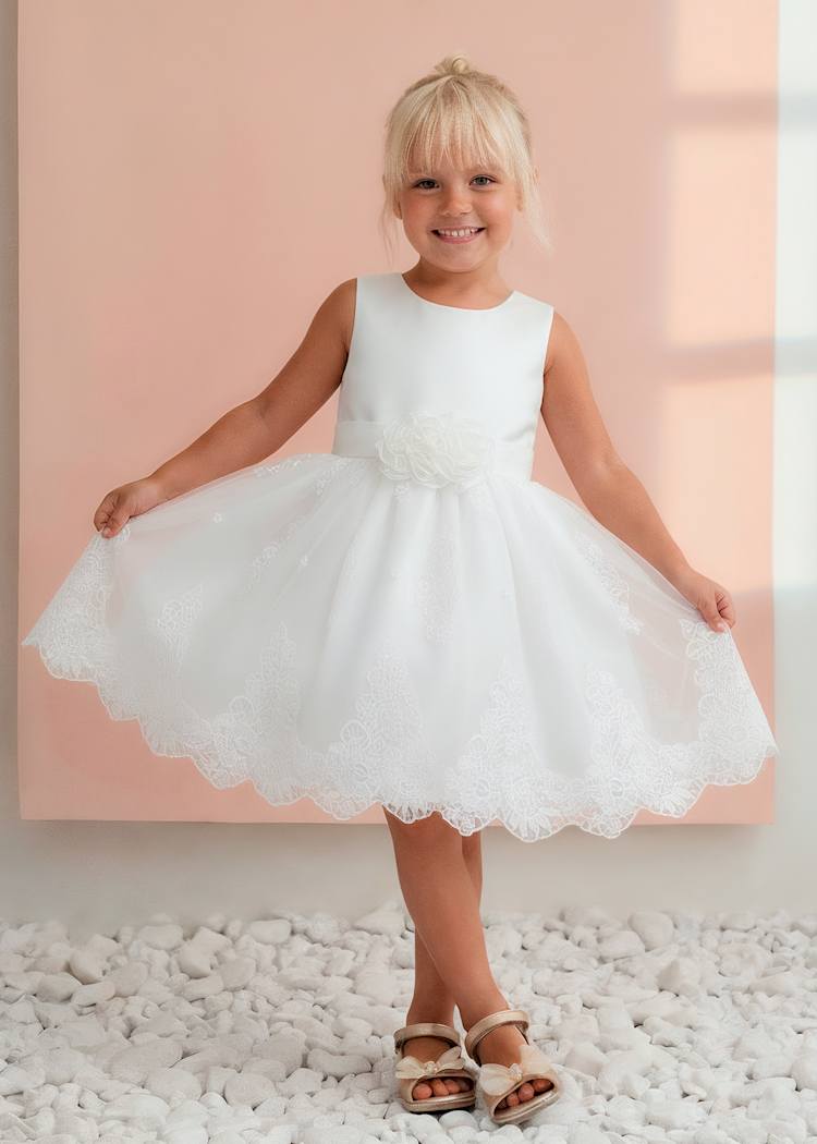 Abel & Lula Embroidered Organza Dress - Little Miss Muffin Children & Home