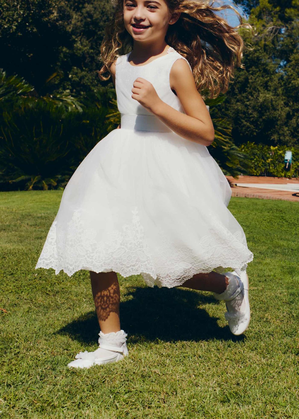 Abel & Lula Abel & Lula Embroidered Tulle Dress - Little Miss Muffin Children & Home