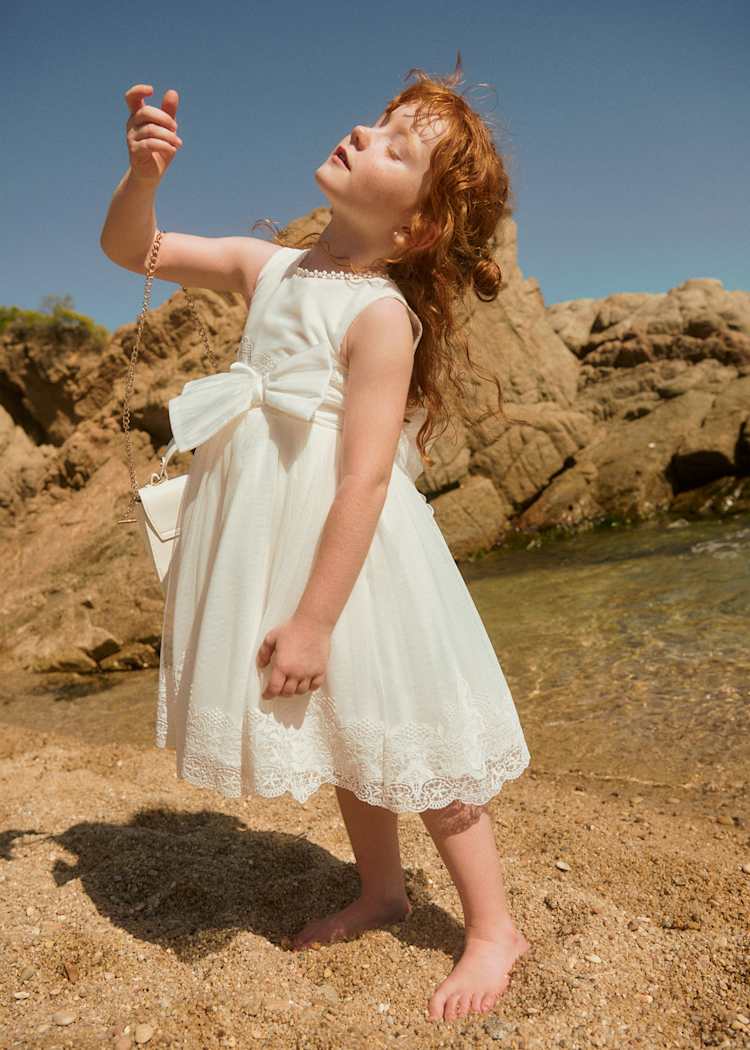 Abel & Lula Embroidered Tulle Dress - Little Miss Muffin Children & Home
