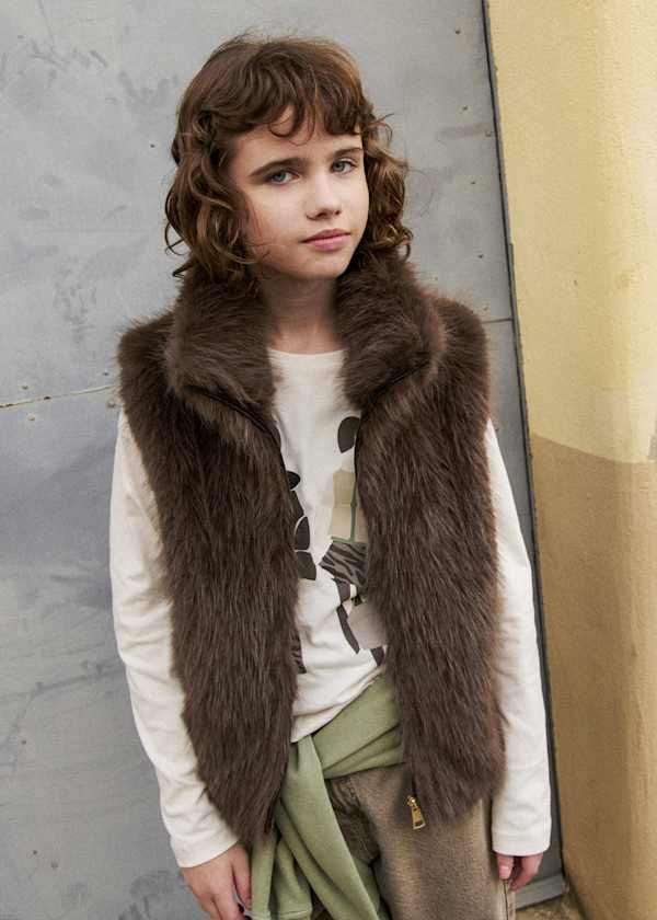 Mayoral Usa Inc Faux Fur Vest, 2 Colors Available - Little Miss Muffin Children & Home