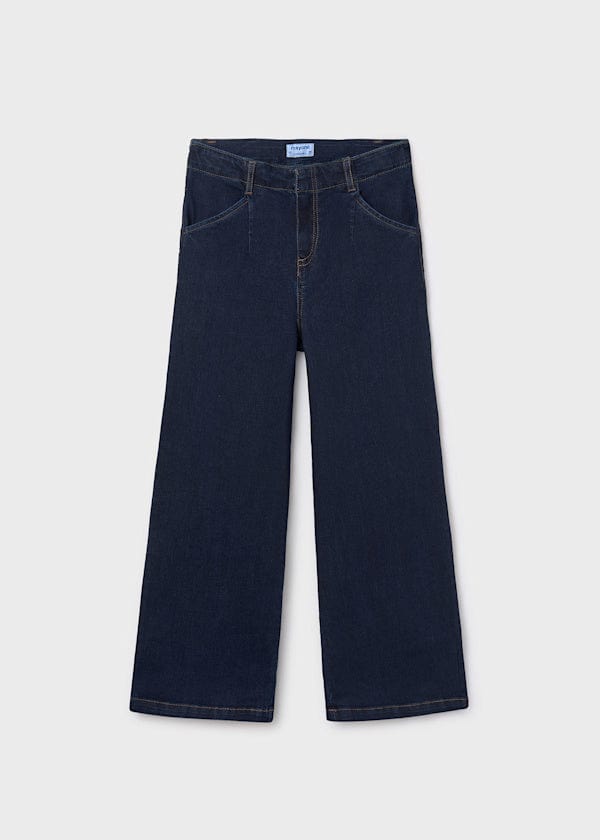 girls dark denim Wide Leg Jeans