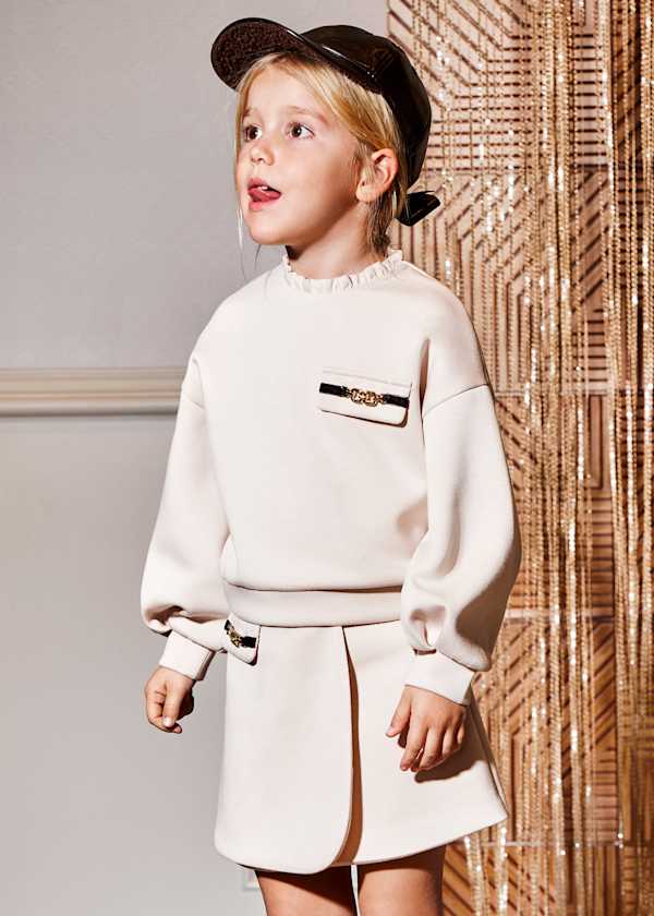 Abel & Lula Buckle Detail Fleece Skirt Set - Little Miss Muffin Children & Home