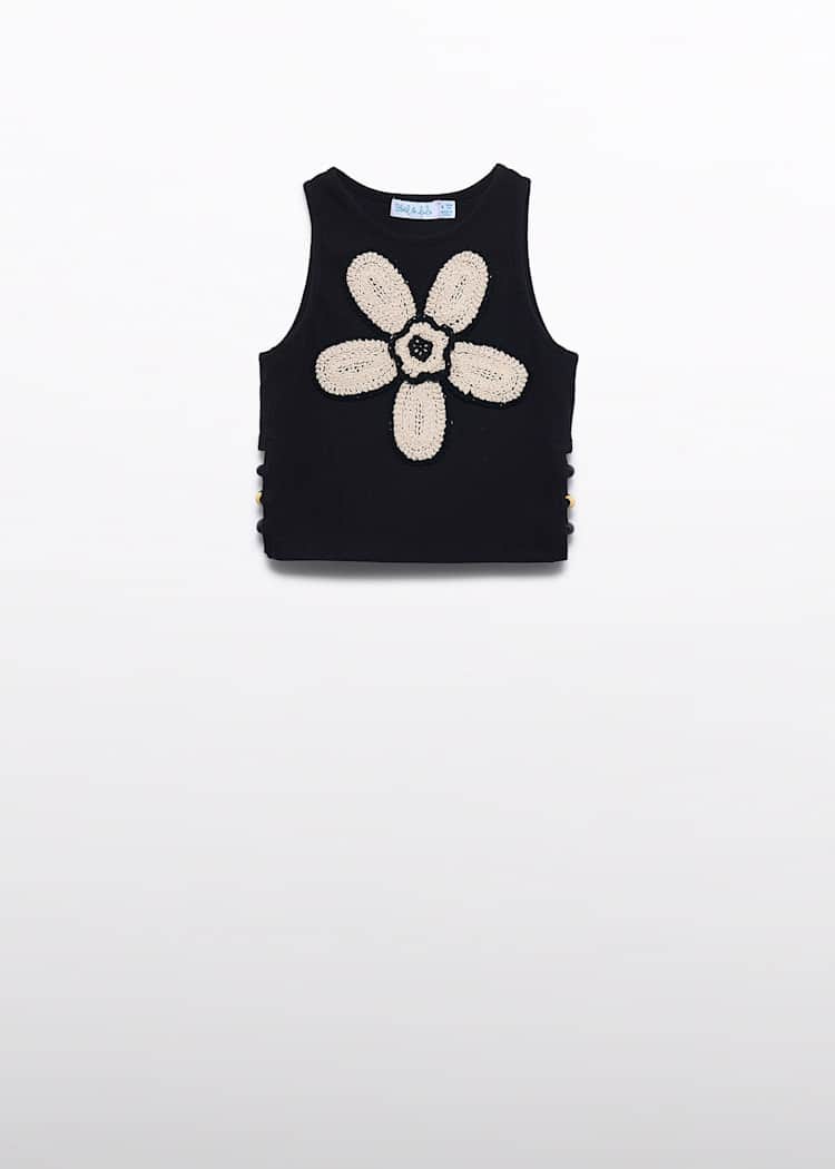 Abel & Lula Crochet Flower Tank - Little Miss Muffin Children & Home