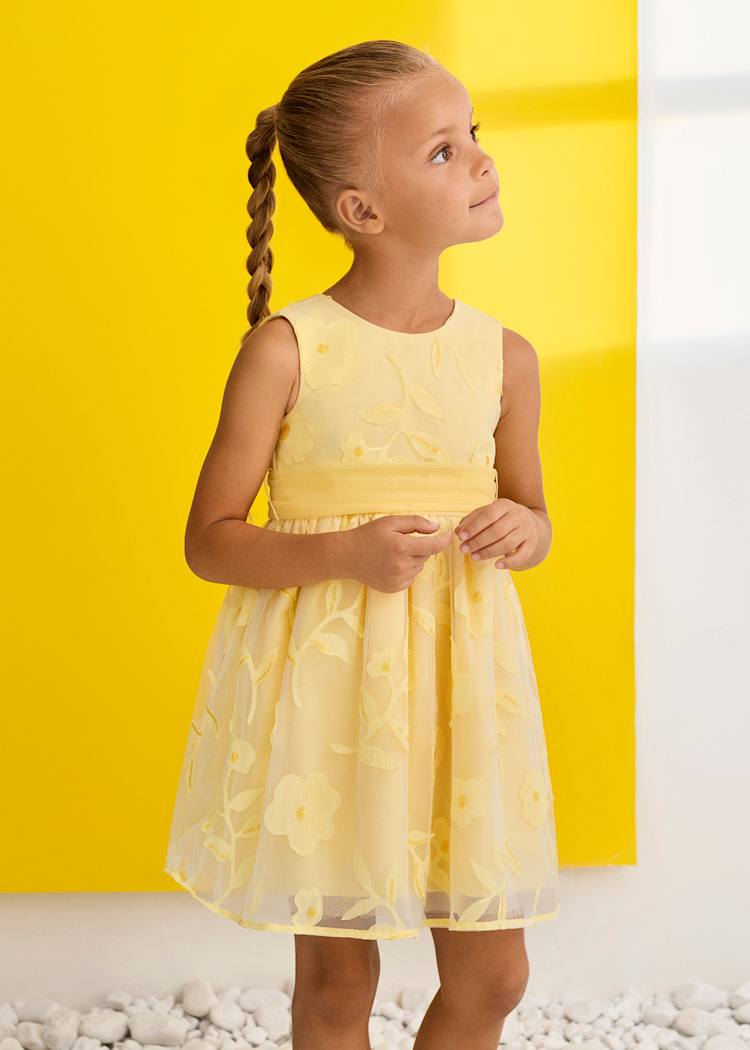 Abel & Lula Floral Tulle Dress - Little Miss Muffin Children & Home
