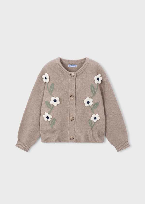 Mayoral Usa Inc Floral Knit Cardigan - Little Miss Muffin Children & Home
