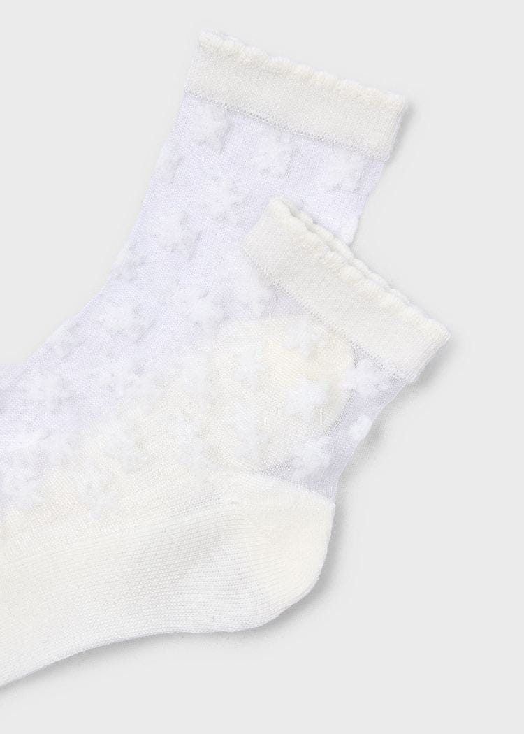 Floral Socks in Natural
