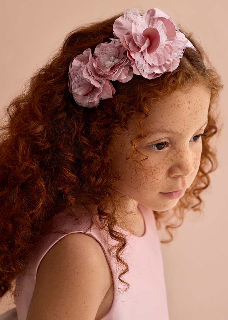 Mikado Flower Headband in Pink