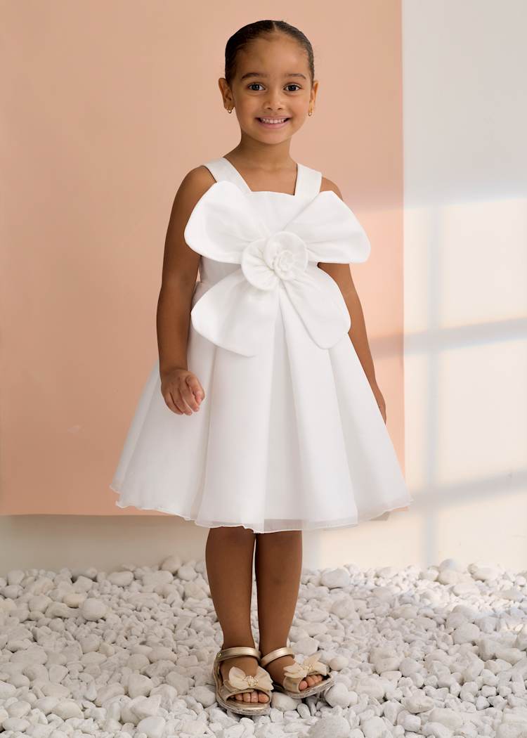 Abel & Lula Flutter Flower Applique Organza Dress - Little Miss Muffin Children & Home