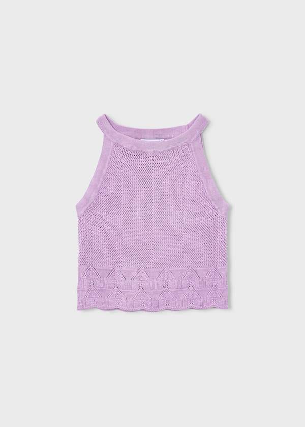 Mayoral Usa Inc Knit Halter Tank Top in Lilac - Little Miss Muffin Children & Home