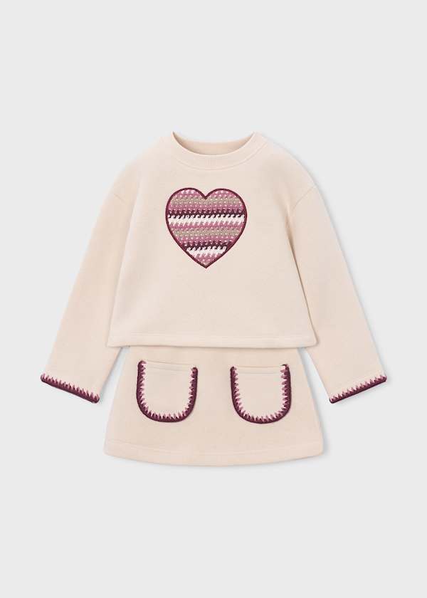 Mayoral Usa Inc Heart Sweatshirt & Skirt Set - Little Miss Muffin Children & Home