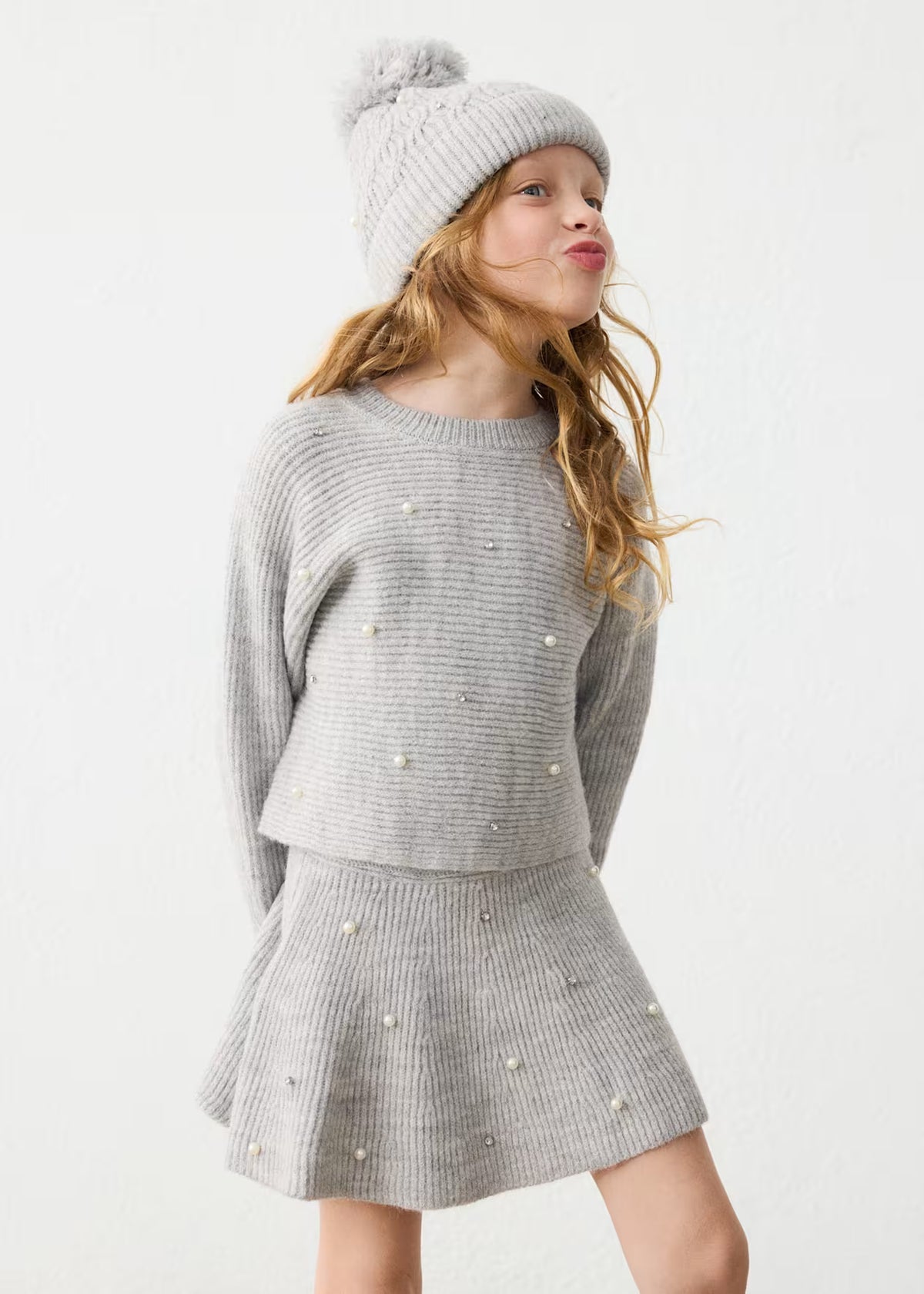Mayoral Usa Inc Knit Skirt with Pearls - Little Miss Muffin Children & Home