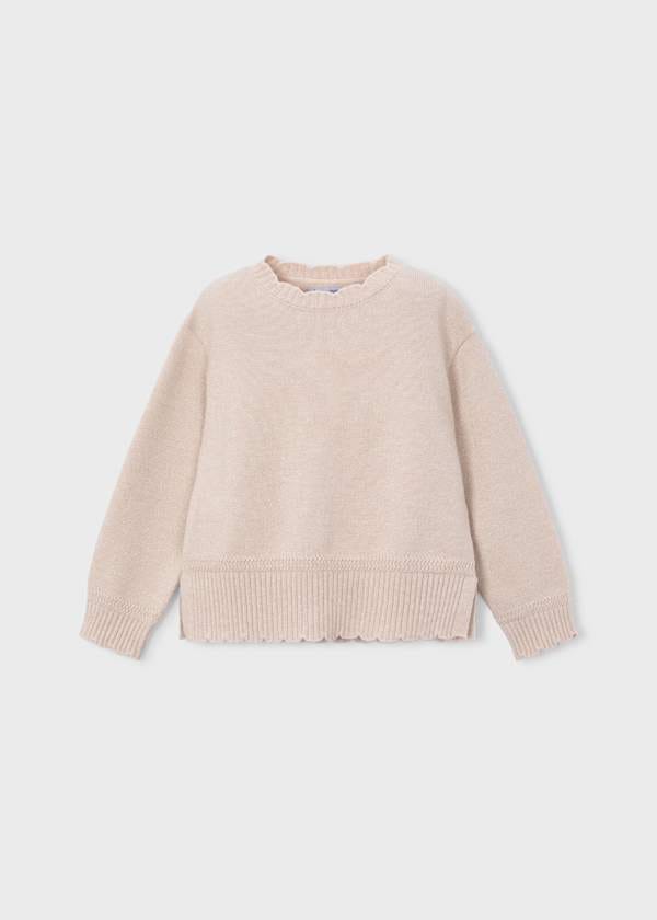 Scalloped Edge Knit Sweater