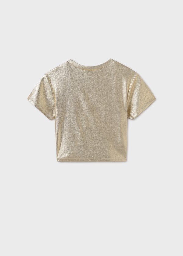 Mayoral Usa Inc Mayoral Short Sleeve Metallic Ribbed T-Shirt - Little Miss Muffin Children & Home