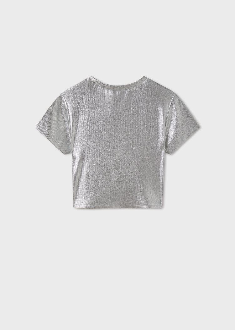 Mayoral Usa Inc Mayoral Short Sleeve Metallic Ribbed T-Shirt - Little Miss Muffin Children & Home
