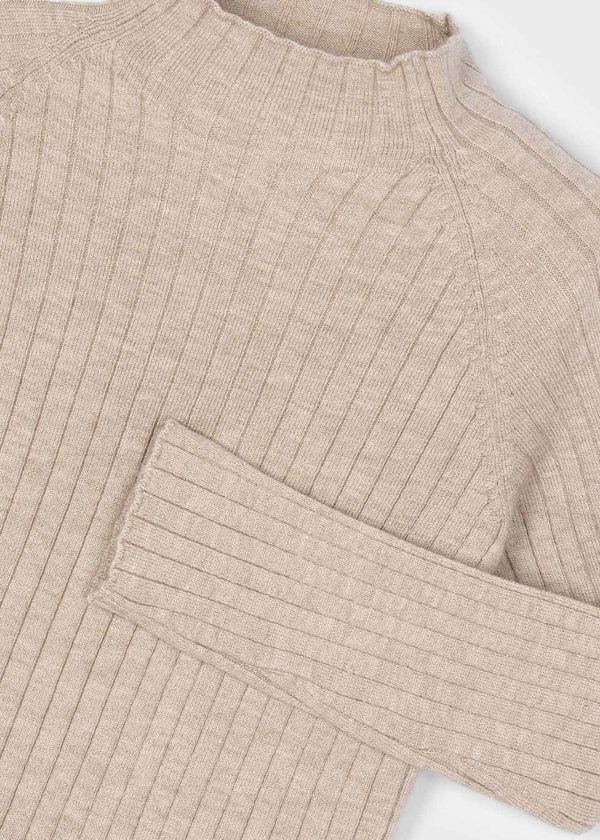 Mayoral Usa Inc Mock Neck Knit Sweater in Toffee - Little Miss Muffin Children & Home